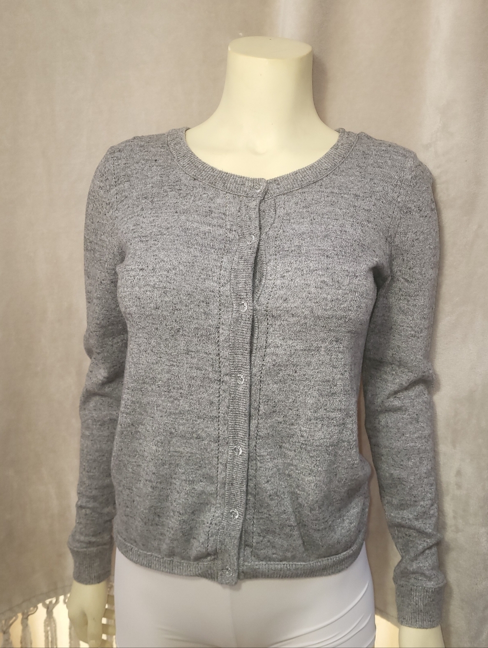 Cat & Jack Heather Gray Button-Front Girl's Cardigan